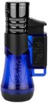 Palió Siena Single Jet-Flame Refillable Butane Torch Lighter, Blue | Oversized, High-Capacity, Adjustable Flame, Large Fuel Tank for Up to 100, High Altitude Tested Lighter