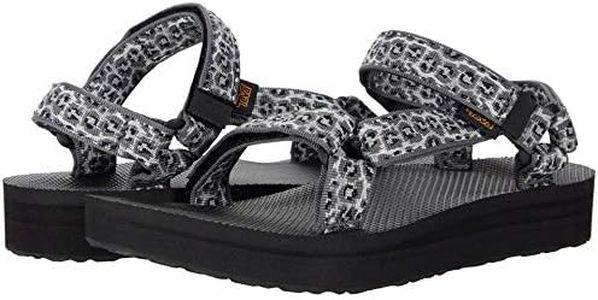 Teva Women's Midform Universal Dorinda Outdoor Sandal, Black / White, 9 US