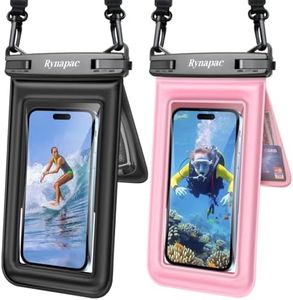 Waterproof Phone Pouch Floating, Double Bags Waterproof Phone Case with Lanyard for iPhone 16 15 Pro Max, Galaxy S24 S23 Ultra, IPX8 Cellphone Dry Bag Beach Travel Cruise Essentials 2Pack-8.5''