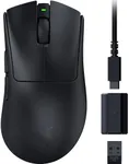 Razer DeathAdder V3 HyperSpeed Wireless Gaming Mouse: 55g Lightweight - USB C Charging - Up to 100 Hr Battery - Advanced 26K Optical Sensor - Gen-3 Optical Switches - 8 Programmable Controls - Black