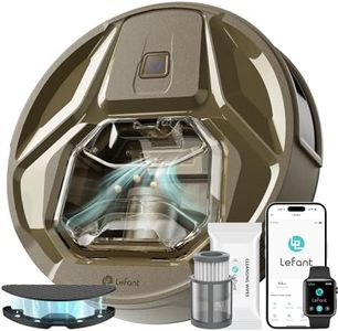 Lefant M320 Robot Vacuum Cleaner and Mop, 8000Pa Powerful Suction, 360 Minutes Run time, Precise Navigation, 800ml bin, Alexa/apps, Ideal for pet Hair, Carpets, Coffee Gold