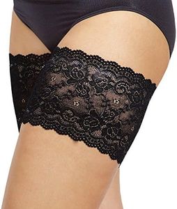 Bandelettes Original Patented Elastic Anti-Chafing Thigh Bands *Prevent Thigh Chafing* - Black Onyx. Size B