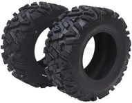 AT25x10-12-6PR TL KNIGHT ATV Tires, 25x10-12 All Terrain ATV UTV Off-Road Tires(Set of 2, Tubeless)