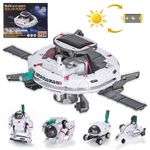 OMWay STEM Solar Robot Toys, 6-in-1 Experiment Science Kits for Kids Age 8, Easter Christmas Birthday Gifts for 9 10 11 12 13 14 Year Old Boys Teens, Building Space Robotics DIY Kit