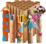 Bright Creations 24 Pack Brown Cardboard Tubes for Crafts, Empty Paper Towel Rolls for DIY Projects, Classrooms (1.7x10 in)