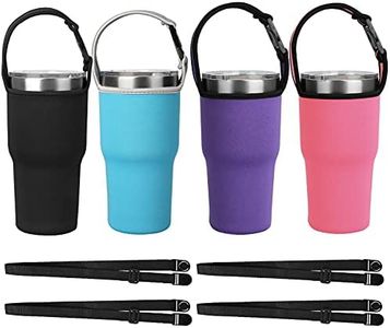 4 Packs 30oz Tumbler Carrier Holder Pouch with Shoulder Strap, Fit for YETI, Rtic, Atlin, Ozark Trail, Rambler 30 oz Insulated Tumbler Coffee Cup for 30oz Stainless Steel Travel Insulated Coffee Mug