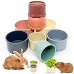 8PCS Nesting Stacking Cups for Bunny, Multicolored Bunny Stacking Cups for Rabbits Small Animals Chinchilla, Guinea Pig and Parrot for Hiding Food and Playing