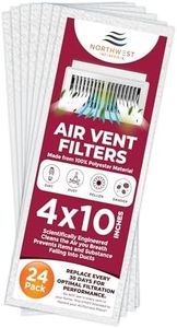 NORTHWEST ENTERPRISES Vent Filter, Air Vent Filters, 24 Floor Vent filters - 4"x10", 90 day filtration.