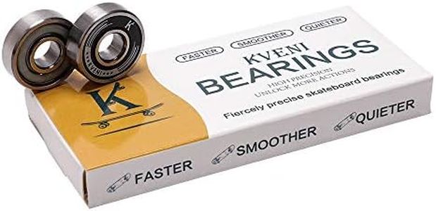 Premium Skateboard Bearings, Pro-Longboard Bearings, High-Speed 608rs-Ball Skate bearing ABEC – for Skateboard, Quad Skate, Inline Rollerblades, Scooters Wheels and Spinners (Pack of 8) (Black)