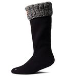 Hunter Unisex 6 Stitch Cable Tall Boot Sock Polyfleece Black Grey Socks 5-7 W / 4-6 M US