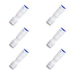 ESHIONG 1/4" Push to Connect One Way Check Valve for RO(Reverse Osmosis) Water Filter,NSF Certified Plastic Quick Connect RO Fittings (6 pcs)