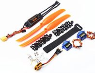 RAYWE Brushless Motor 1400KV 40A ESC 8060 Propeller 9G Micro Servo 2pcs for RC Plane Helicopter XT60 Plug