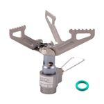 BRS Stove BRS 3000T Stove Ultralight Backpacking Stove Portable Pocket Stove Titanium Camping Gas Burner only 26g with 1 Extra Backup O-Ring