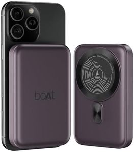Boat EnergyShroom PB331 (Magsafe) 10000mAh Magnetic Wireless Powerbank, 15W Wireless & 22.5W Wired Charging for (iPhone 16, 15, 14, 13 & 12, Android & Other Qi Enabled Devices) (Purple)