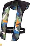 Dresea Inflatable Kayak Life Jacket for Adult PFD Fishing Kayaking Offshore Life Vest Self Inflating (Camouflage, Manual)