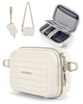 BAGSMART Digital Camera Case, Waterproof & Protective Small Camera Bag with 2 Carrying Ways, Lightweight camera sling bag for Canon PowerShot ELPH 180/190 / Sony DSCW800/DSCW830 - Beige