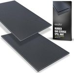 Esatto 18” x 12” Professional Service Mat, Black – Sturdy Thick Durable and Stylish Service Bar Mat for Spills, Coffee, Bars, Restaurants, Counter Top Dish Drying Mat, Glass Drying Mat (2 Pack,Black)