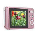 Akozon Digital Camera,2.4 Inch 40MP Digital IPS Screen Mini Video Camera with 16x HD Digital Zoom 32GB Digital Zoom Compact Camera HD Mini Macro Camera(Pink)