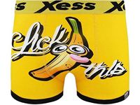 XESS Mens Boys Novelty Fun Funny Rude Design Cotton Rich Boxer Shorts/S, M, L and XL (Large, Lick This - Yellow)