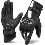 INBIKE Motorcycle Gloves Men Motorbike Gloves Women Riding Leather Touch Screen Black XX-Large