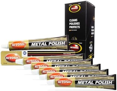 Autosol Polish pour Métaux 6-Pack - 75 ml chacun | Finition Chrome Brillante | Polish Métal pour Chrome, Aluminium et Inox | Élimine la Rouille et le Ternissement | Idéal Voitures, Motos, Maison