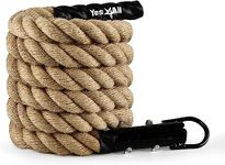 Yes4All Gym Climbing Rope for Fitness & Strength Training, Crossfit Exercises & Home Workouts (1.5in - 20ft), Natural