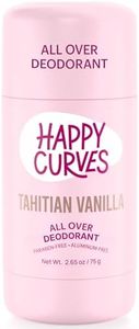 HAPPY CURVES Whole Body Natural, Aluminum-Free Deodorant for Women - Long Lasting Invisible Layer of Protection, Sweat Control, Feminine Deodorant for Sensitive Skin and Private Parts (Tahitian Vanilla)