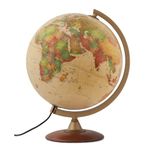 Waypoint Geographic Journey Globe, 12" Illuminated Antique Ocean-Style World Globe, Up-to-Date Globe, Durable Design, Reference Globe, Complements Any Home or Office Decor