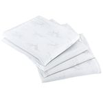 Celebright Christmas Tablecloth & Napkins - 4-10 Place Settings - Metallic Deer (White & Metallic Silver, Pack of 8 Napkins)