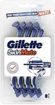 Gillette SkinMate Sensitive Disposable Razor for Men, 8 Count