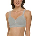 Tweens Lite Wite Women's Heavily Padded Non-Wired Plus-Size Minimiser Bra (TLW-320-21_Grey_36D)