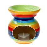 Windhorse Rainbow Striped Oil Burner / or for Wax Melts