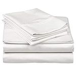 Astroo Linen Luxurious King/California King Size Waterbed Sheet Set 4 Piece Attached with Fitted Sheet 100% Cotton 800 Thread Count 12 Inch Deep Pocket (White Solid, King/California King)