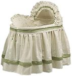 Babydoll Bedding Baby King Brocade Bassinet Bedding Set, Ecru