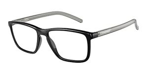 ARNETTE Men's AN7187 Cocoon Rectangular Prescription Eyewear Frames, Black/Silver/Demo Lens, 51 mm