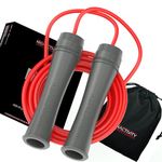 High Activity Polyvinyl Chloride -Adjustable Jump Rope For Men, Women&Children- Speed Skipping Rope For Men & Women Exercise Workout-Tangle Free Jumping Rope (10 Feet, Blood Red)