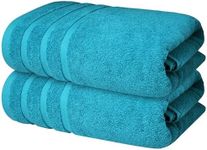 Infinitee Xclusives Cotton Bath Towels Set of 2-27x54 Inches, Soft, Absorbent, Quick Dry, Durable, Perfect Bathroom Towels Ideal for Daily Use (Serene Teal)