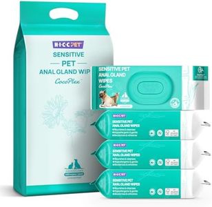 HICC PET Wipes for Dogs & Cats, Cleansing, Deodorizing, Soothing Allergy Infections - Anal Gland Pets Wipes with Coconut Oil - Dog Grooming Wipes for Butt and Paw, Vet Recommended - Unscented 400Pcs