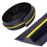 lesolar Garage Door Seal Strip, 3m 18mm Universal Garage Door Weather Threshold Seal, Garage Door Seals Bottom Rubber, Perfect for Keeping Garages Clean and Dry (Excluding Adhesive)