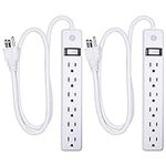 GE 6-Outlet Surge Protector 2 Pack,