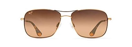 Maui Jim Unisex's Wiki Sunglasses, Gold/Hcl Bronze Polarized, Medium