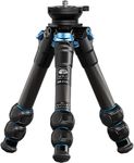 SIRUI AM223L Travel Video Tripod with Leveling Base, Mini Carbon Fiber Desktop Tripod for DSLR Camera Video Camcorder, Max Load 33lbs, Max Height 14.2"