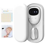 Wxeadu Wireless Bedwetting Alarm, White 3-Mode Loud Sound & Strong Vibration Bed Wetting Alarm Children, Type-C Rechargeable Bedwettingalarm for Potty Training, Bed-Wettingalarm for Kid, Elderly