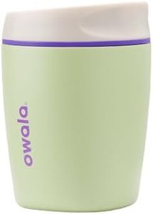Owala SmoothSip Insulated Stainless Steel Coffee Tumbler, Reusable Iced Coffee Cup, Hot Coffee Travel Mug, BPA Free, 10 oz, Green (Hip Cactus)