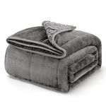 Mr.Sandman Sherpa Fleece Weighted Blanket Adults 20lbs for Queen Size Bed, Ultra Fuzzy Fleece & Comfort Sherpa Throw Blanket - Reversible Grey - 60"x80"