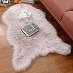 Hugs Living Soft and Fluffy Faux Fur Rug, Chair Cover Seat Pad Sofa Cushion for Living Room and Bedroom (Lilac, 24" x 40" | 61 x 102 cm)