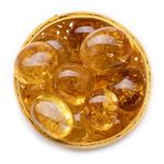 Plus Value Natural Citrine Pebbles Tumbled AAA+ Sunela Stone for Success in Career, Growth of Business, Enhanced Wealth, Money Abundance Vastu (200grams, With Basket)