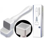 Wazdorf Derma Stamp for Hair Regrowth | 140 Titanium Microneedles Adjustable 0.25mm–3mm | Derma Pen for Face, Skin & Scalp | Microneedling for Hair Growth & Acne Scar Reduction | Reusable Derma Roller Stamp