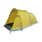 Eurohike Sendero 4 Man Family Tent with Porch, Living Area & Sewn In Groundsheet, Tunnel, 4 Person, Waterproof, Easy to Pitch & Spacious (Canary Yellow)