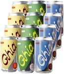 Ghia Non-Alcoholic Le Spritz | Variety 12-Pack (Lime + Salt, Sumac & Chili, Blood Orange) | Canned Mocktail & Cocktail Mixer, Zero Proof Sparkling Apéritif with Soothing Herbal Extracts | No Sugar, Caffeine-Free